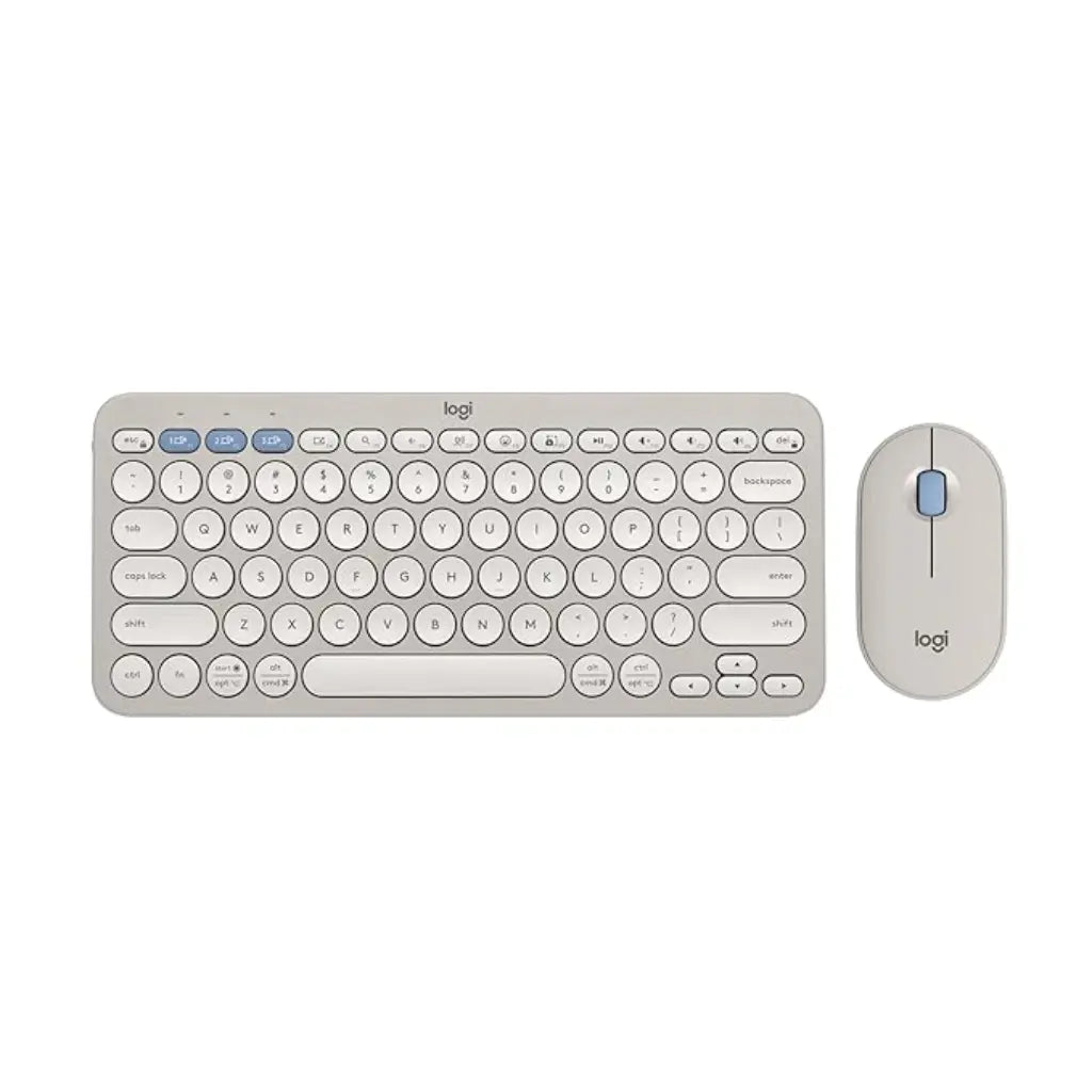 Logitech Pebble 2 Multi Device Wireless Keyboard & Mouse Combo - Tonal Sand