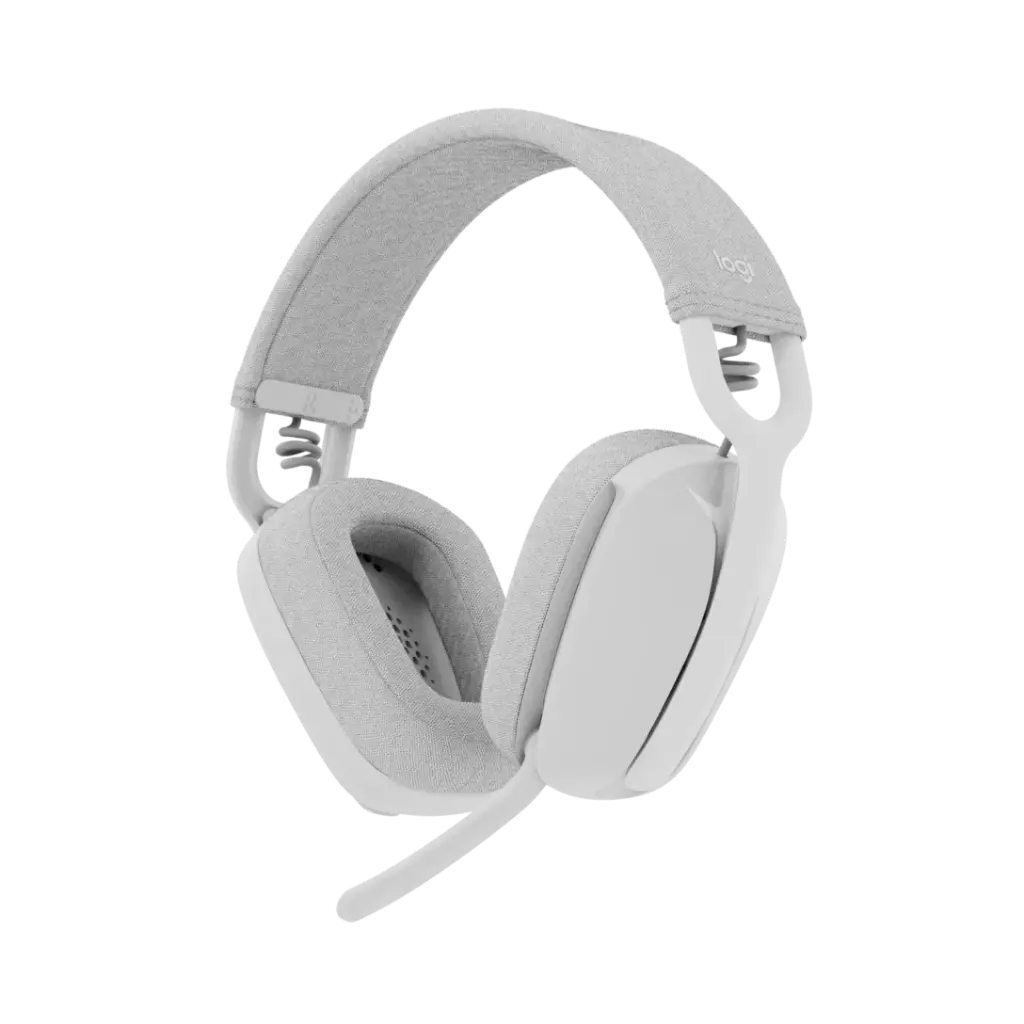 Logitech Zone Vibe 100 Lightweight Wireless Headphones with Noise-Cancelling - Off White