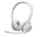 Logitech H390 USB Wired Headphone with Noise Cancelling Rotatable Mic- Off White