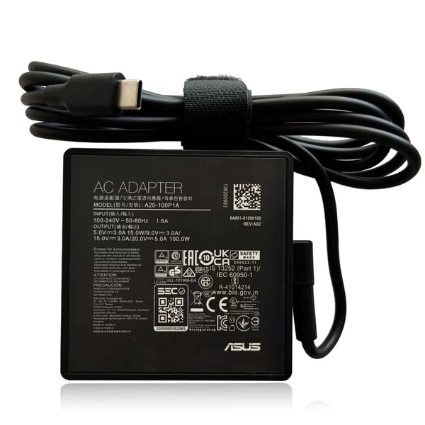 ASUS Original ROG 100W 20V 5A USB Type-C Laptop Charger Adapter With Power Cable