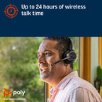 Poly Voyager 4320-M Microsoft Teams Certified Bluetooth Wireless Headset with Charging Stand - Black