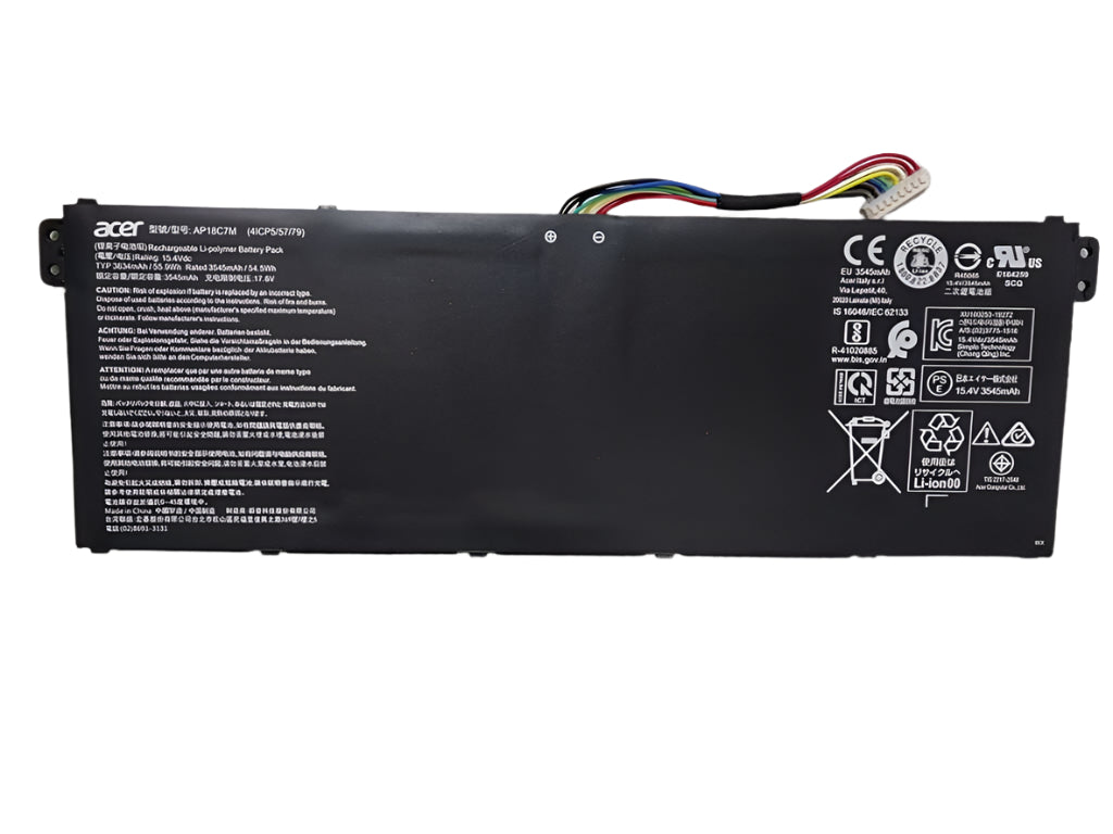 Acer AP18C7M Original OEM 55.9Whr 3634mAh 15.4V 4 Cell Laptop Battery