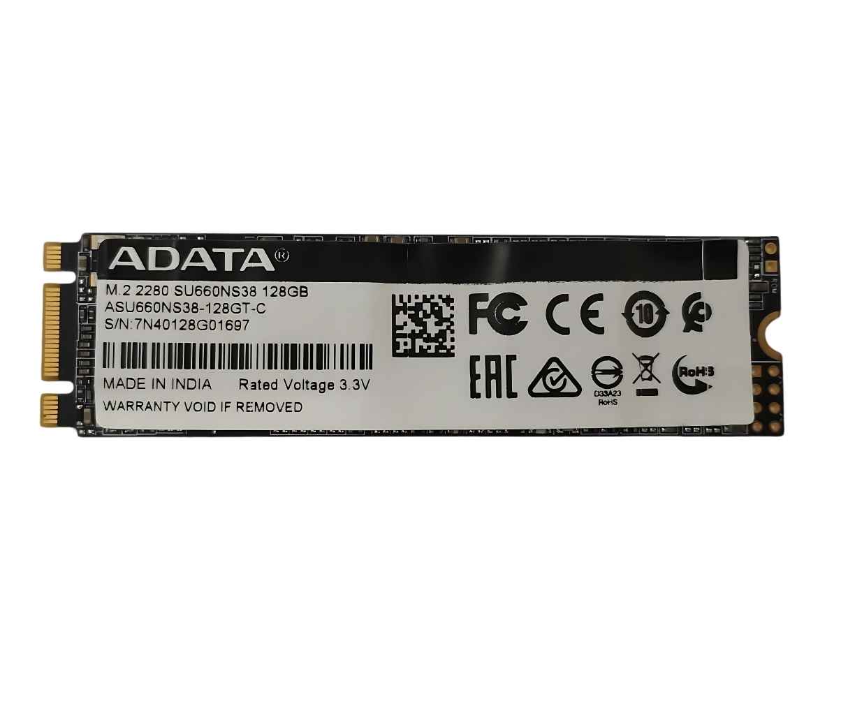 ADATA Ultimate SU660 128GB 2.5" M.2 SSD with 3D NAND 550MB/s Speed Shock Resistance