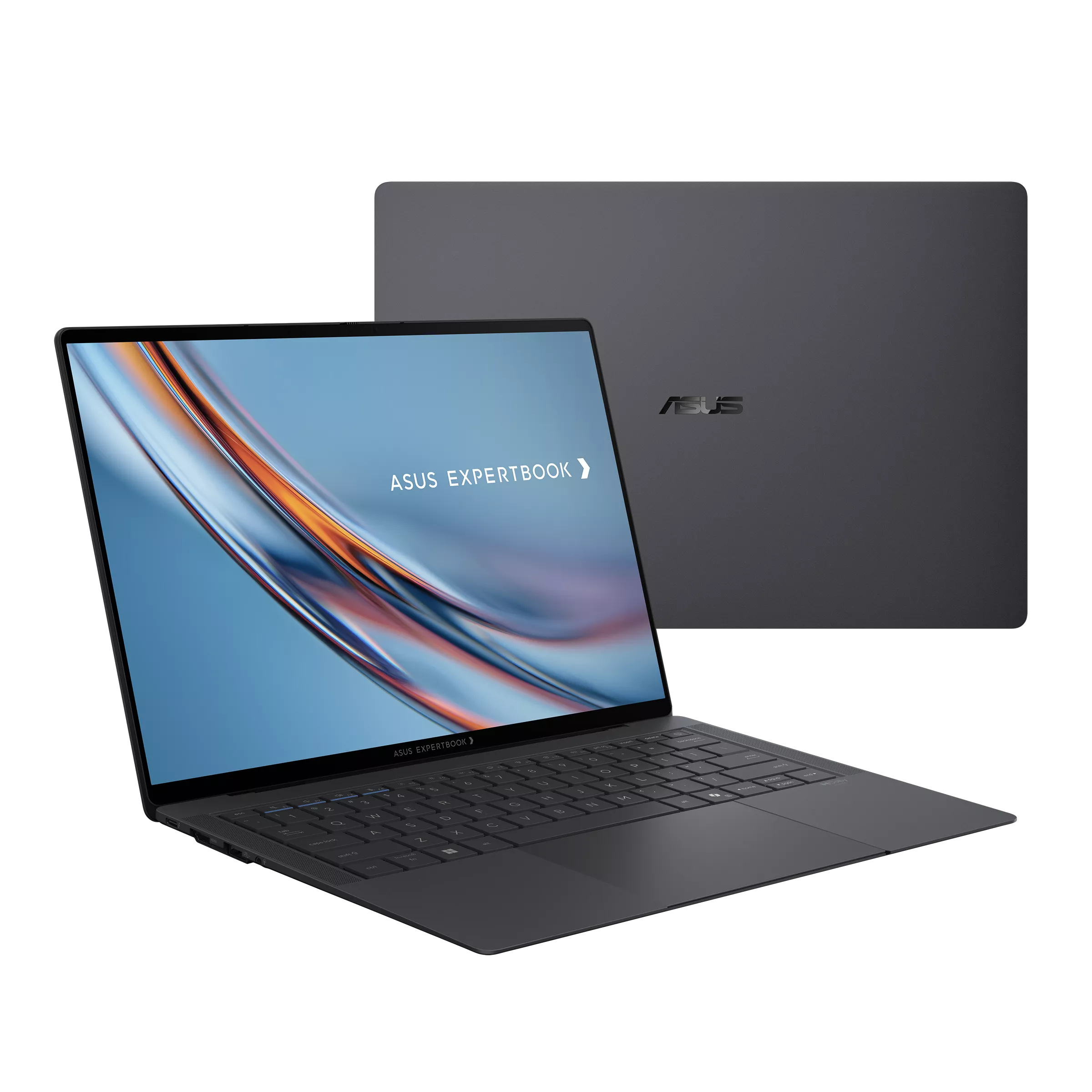 Laptop with ASUS ExpertBook branding on a white background