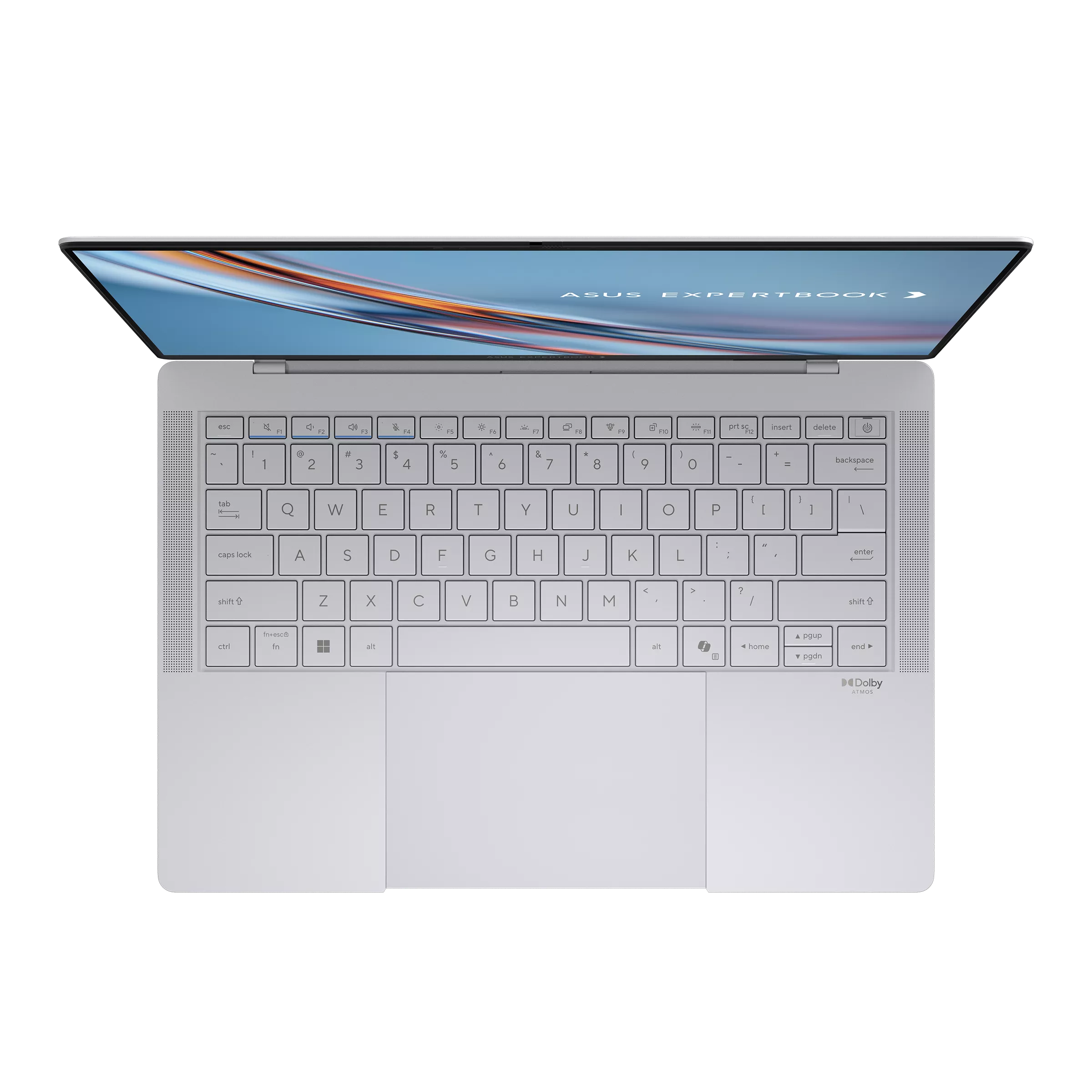 Laptop with keyboard on a white background