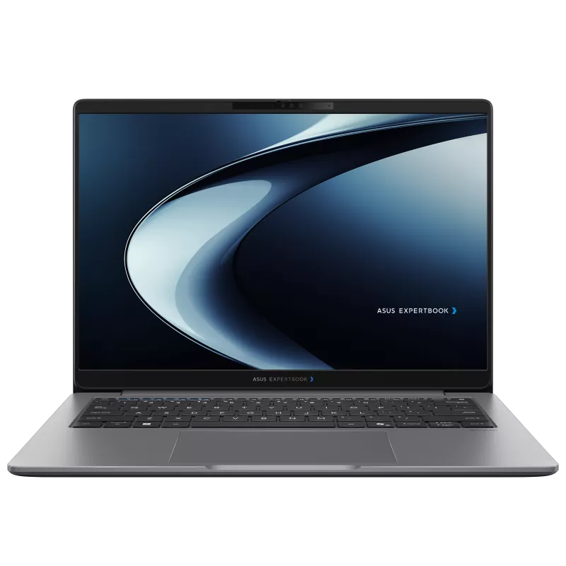Laptop with ASUS ExpertBook branding on a white background
