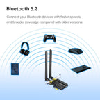TP-Link Archer TX50E AX3000 Wi-Fi 6 Bluetooth 5.2 PCIe Adapter