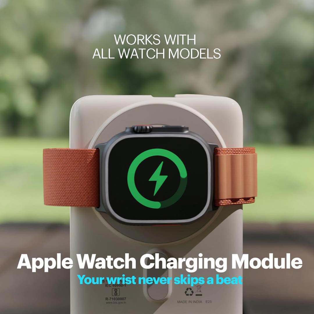 Click Trio 10000mAh Magnetic Wireless Powerbank with Apple Watch Charging