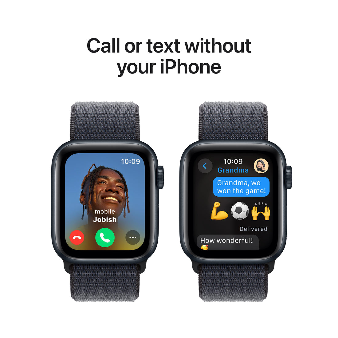 Apple Watch SE Midnight Aluminium Case with Ink Sport Loop