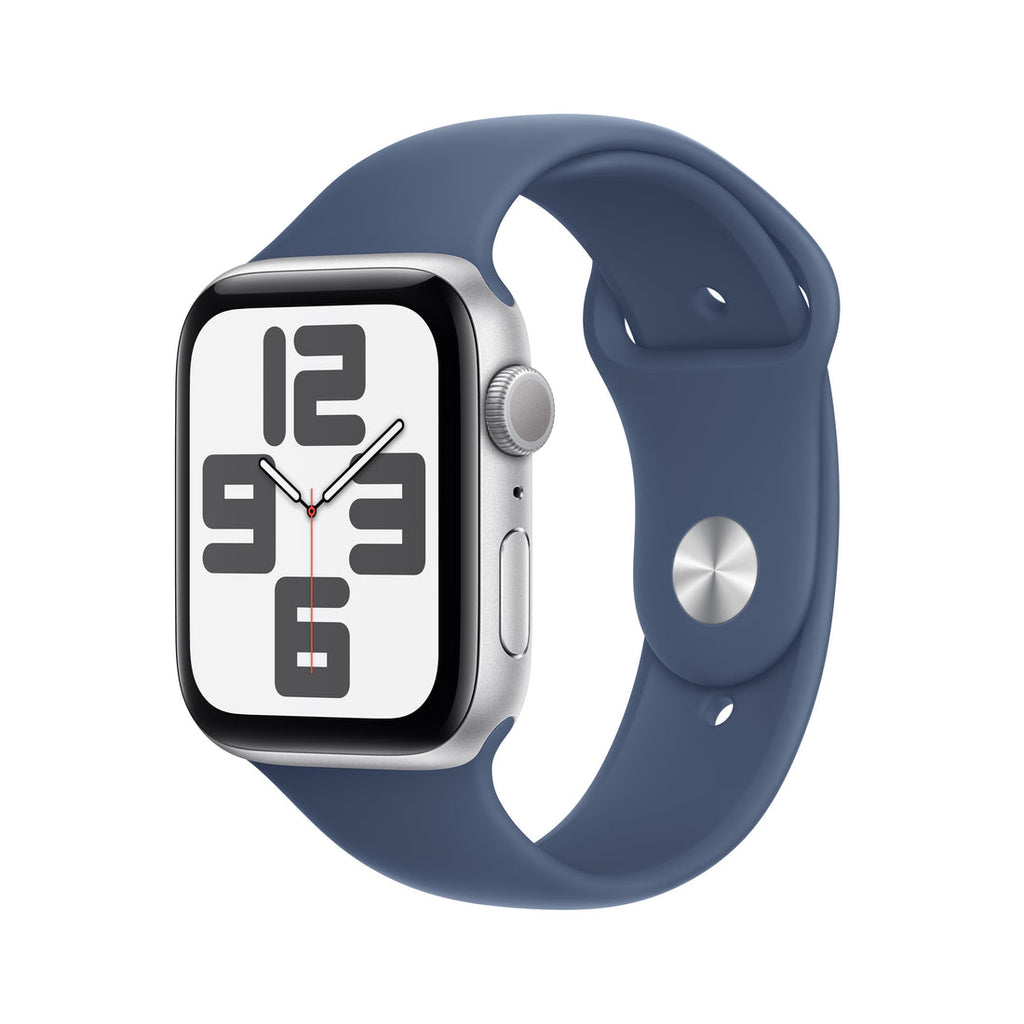 Apple Watch SE Silver Aluminium Case with Denim Sport Band