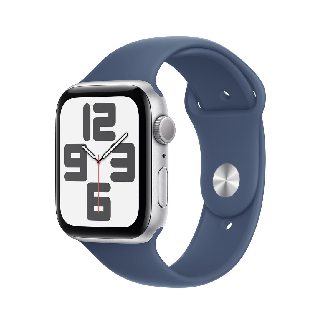 Apple Watch SE Silver Aluminium Case with Denim Sport Band