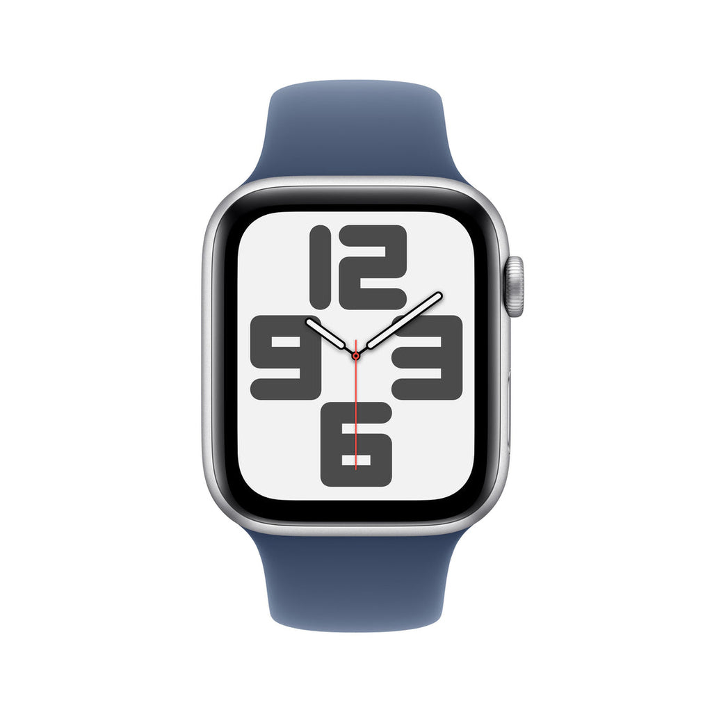 Apple Watch SE Silver Aluminium Case with Denim Sport Band