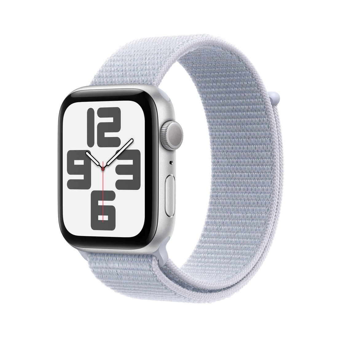 Apple Watch SE Silver Aluminium Case with Blue Cloud Sport Loop