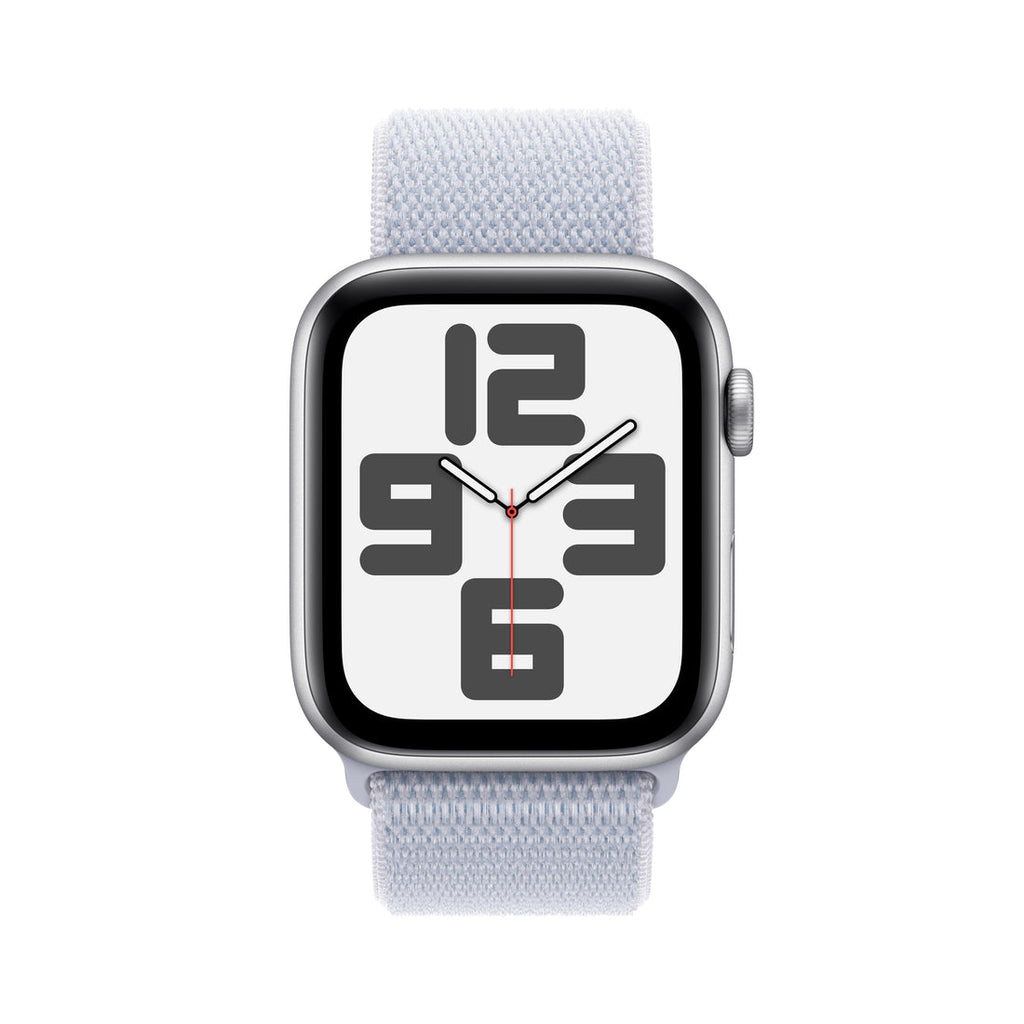Apple Watch SE Silver Aluminium Case with Blue Cloud Sport Loop