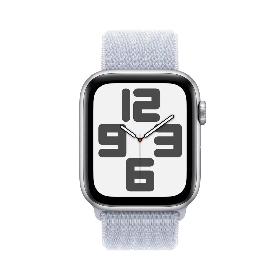 Apple Watch SE Silver Aluminium Case with Blue Cloud Sport Loop