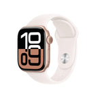Apple Watch Series 10 Rose Gold Aluminium Case with Light Blush Sport Band