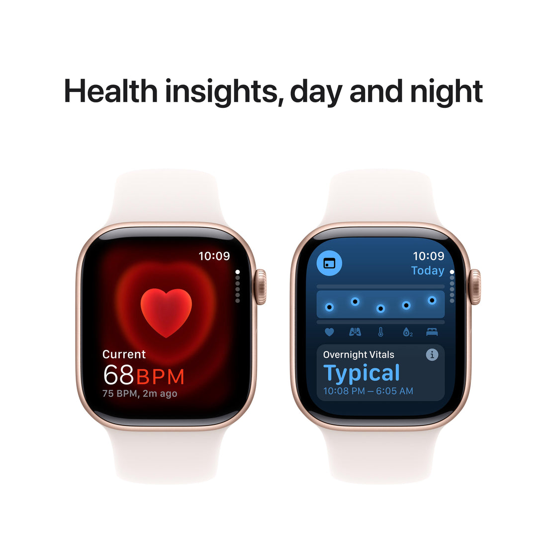 Apple Watch Series 10 Rose Gold Aluminium Case with Light Blush Sport Band