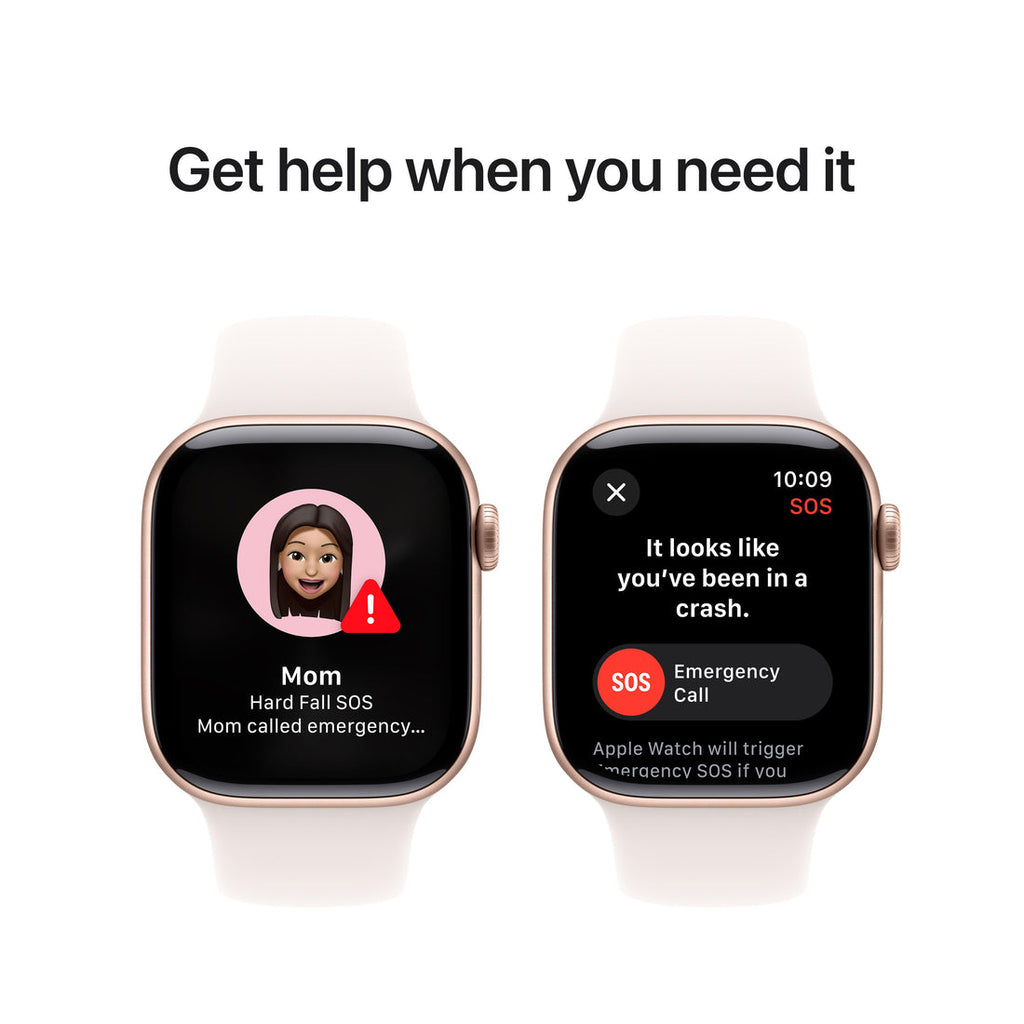 Apple Watch Series 10 Rose Gold Aluminium Case with Light Blush Sport Band