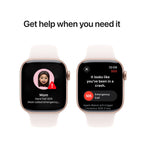 Apple Watch Series 10 Rose Gold Aluminium Case with Light Blush Sport Band