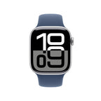 Apple Watch Series 10 Silver Aluminium Case with Denim Sport Band