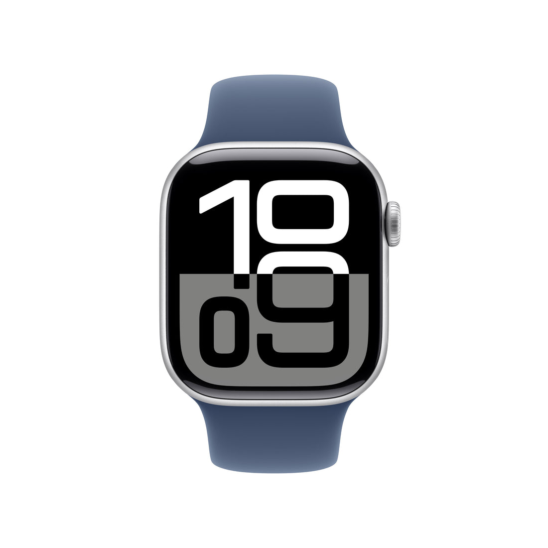 Apple Watch Series 10 Silver Aluminium Case with Denim Sport Band