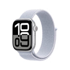 Apple Watch Series Silver Aluminium Case with Blue Cloud Sport Loop