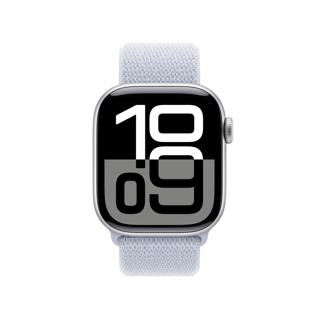Apple Watch Series Silver Aluminium Case with Blue Cloud Sport Loop