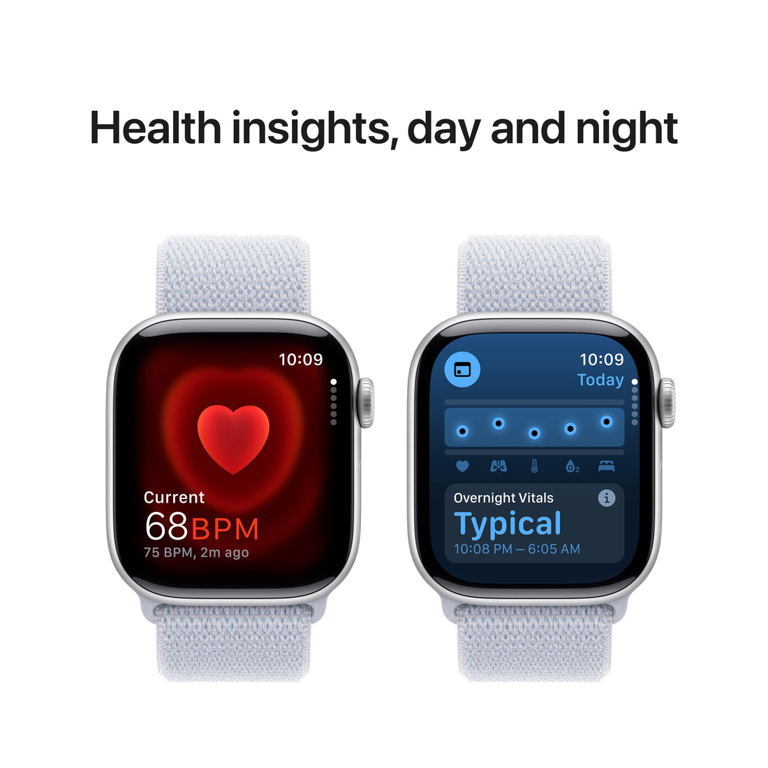Apple Watch Series Silver Aluminium Case with Blue Cloud Sport Loop