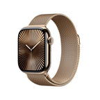 Apple Watch Series 10 Gold Titanium Case with Gold Milanese Loop