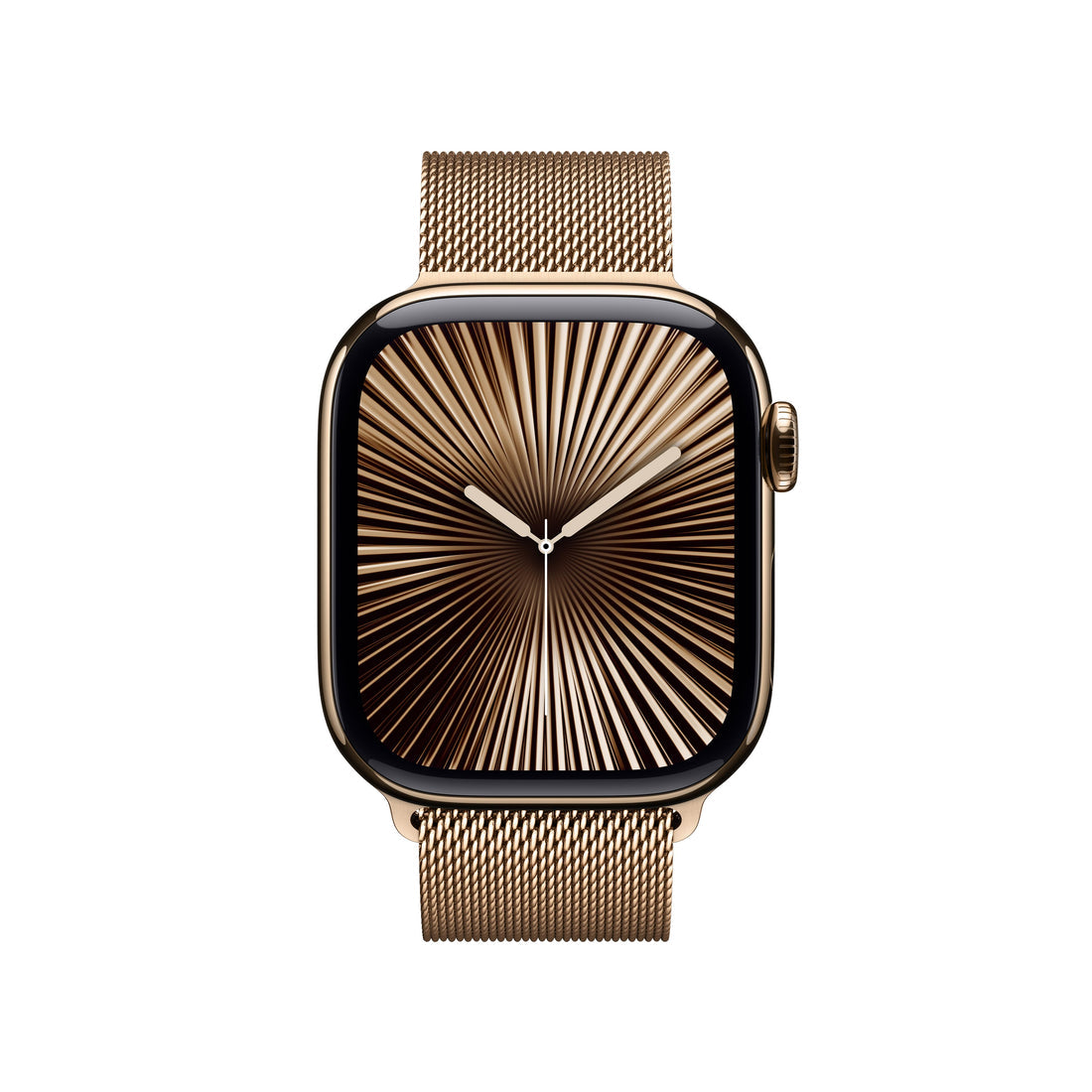 Apple Watch Series 10 Gold Titanium Case with Gold Milanese Loop