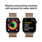 Apple Watch Series 10 Gold Titanium Case with Gold Milanese Loop