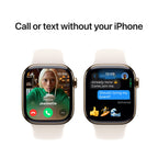 Apple Watch Series 10 Gold Titanium Case with Starlight Sport Band