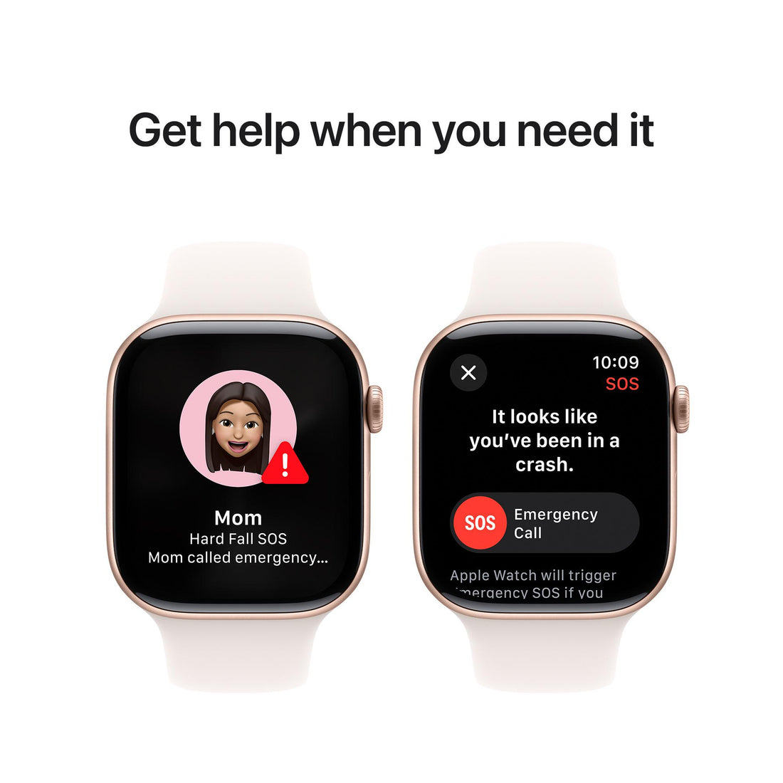 Apple Watch Series 10 Rose Gold Aluminium Case with Light Blush Sport Band