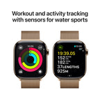 Apple Watch Series 10 Gold Titanium Case with Gold Milanese Loop