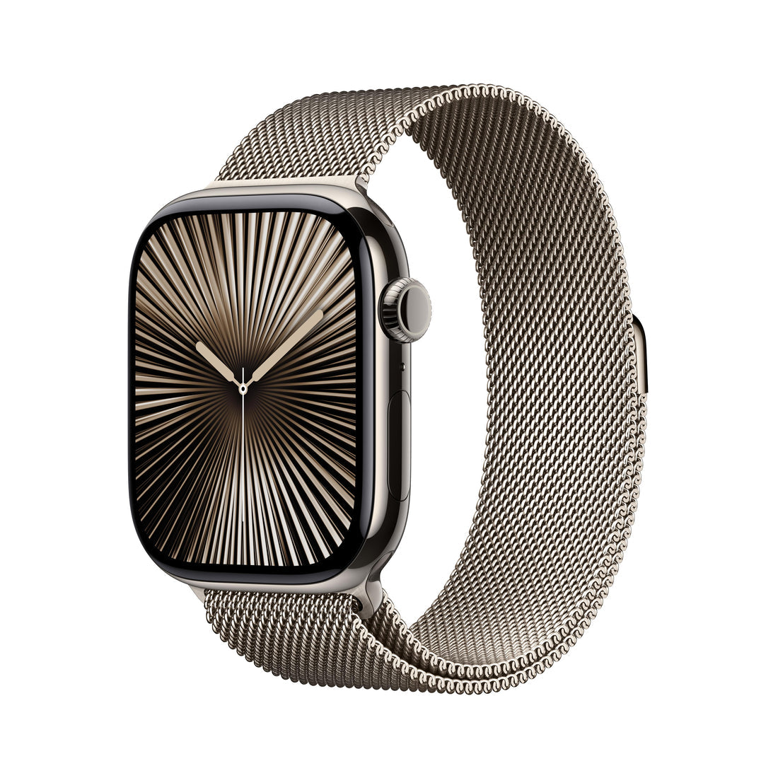 Apple Watch Series 10 Natural Titanium Case with Natural Milanese Loop