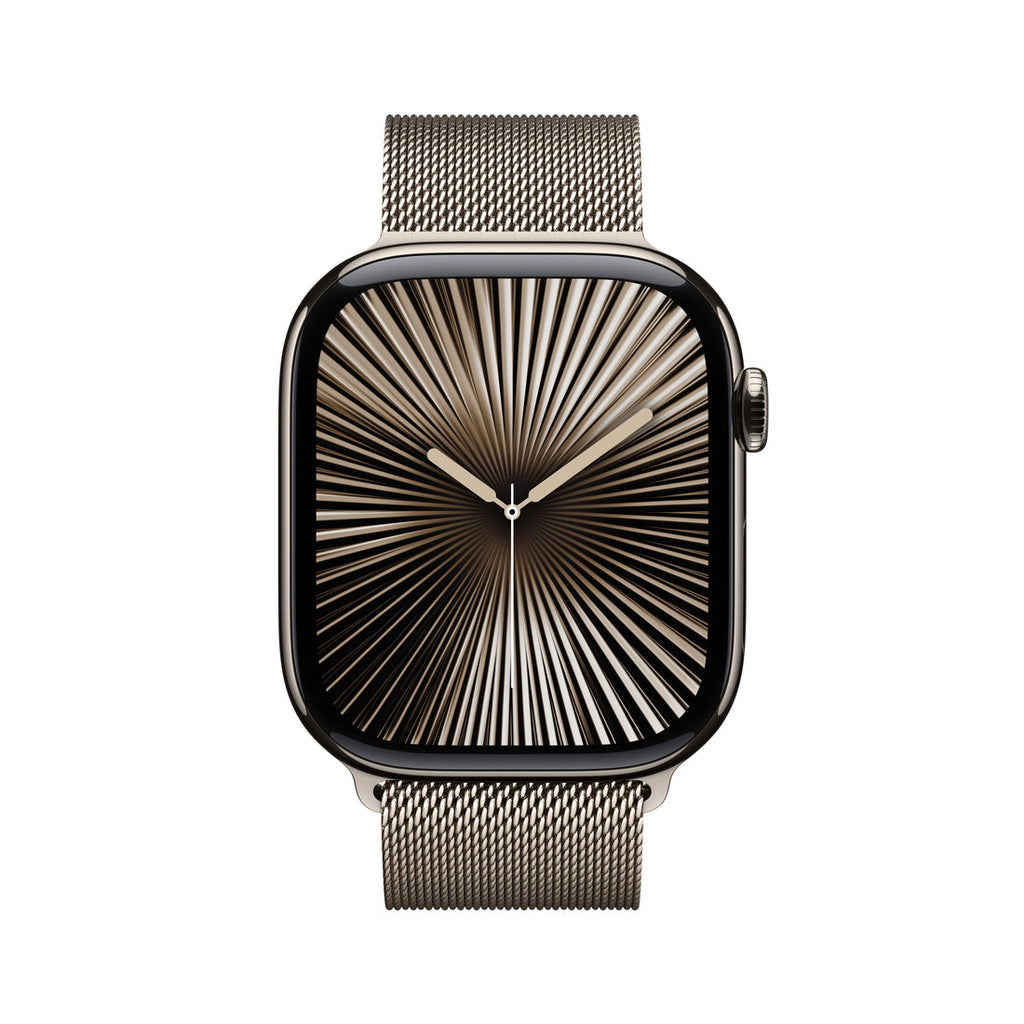 Apple Watch Series 10 Natural Titanium Case with Natural Milanese Loop