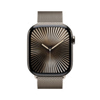 Apple Watch Series 10 Natural Titanium Case with Natural Milanese Loop