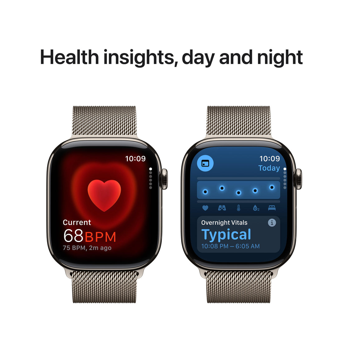 Apple Watch Series 10 Natural Titanium Case with Natural Milanese Loop