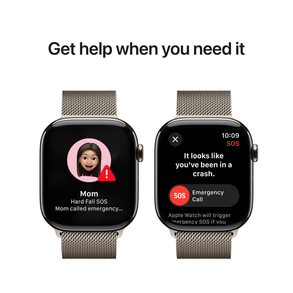 Apple Watch Series 10 Natural Titanium Case with Natural Milanese Loop