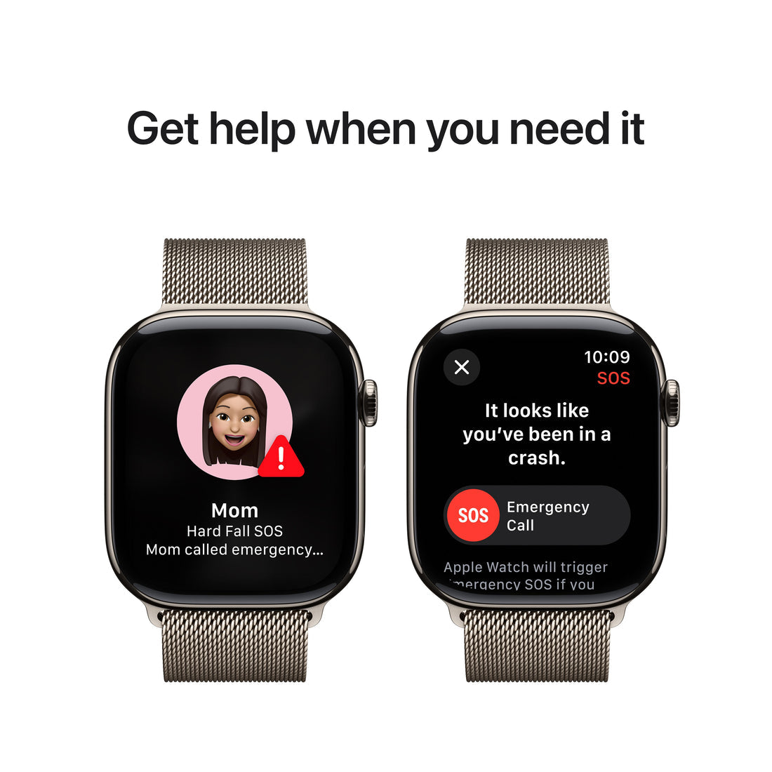 Apple Watch Series 10 Natural Titanium Case with Natural Milanese Loop