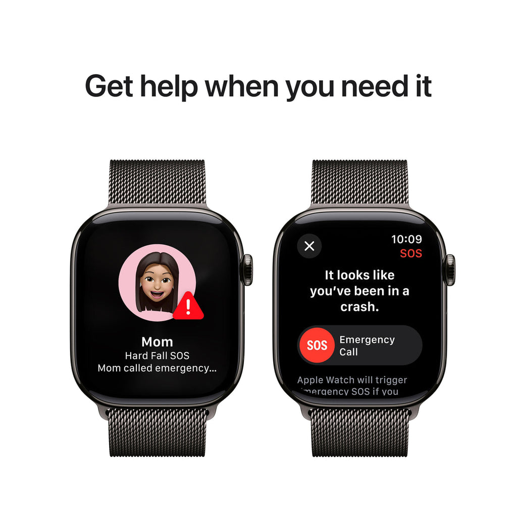 Apple Watch Series 10 Slate Titanium Case with Slate Milanese Loop