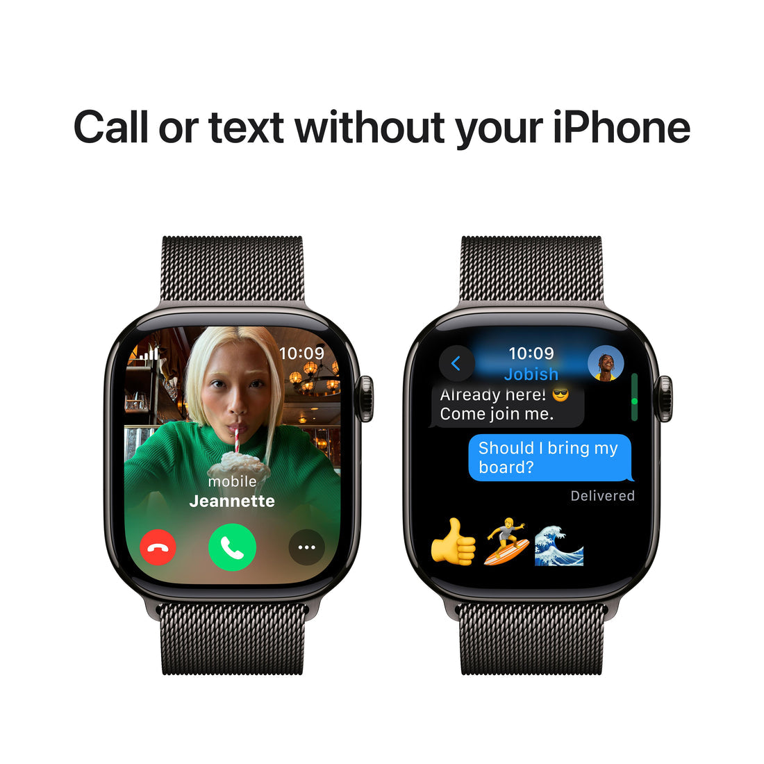 Apple Watch Series 10 Slate Titanium Case with Slate Milanese Loop