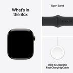 Apple Watch Series 10 Slate Titanium Case with Black Sport Band