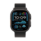 Apple Watch Ultra 2 Black Titanium Case with Black Titanium Milanese Loop
