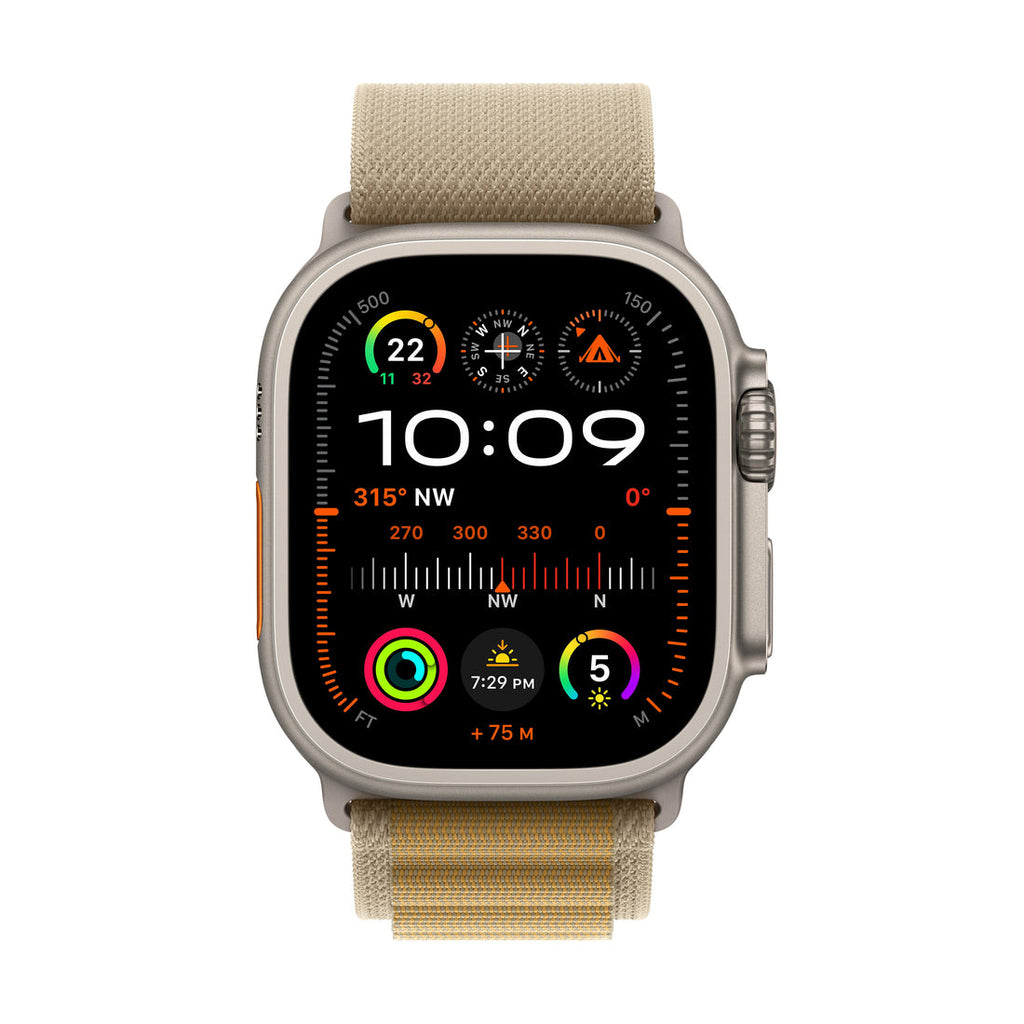 Apple Watch Ultra 2 Natural Titanium Case with Tan Alpine Loop