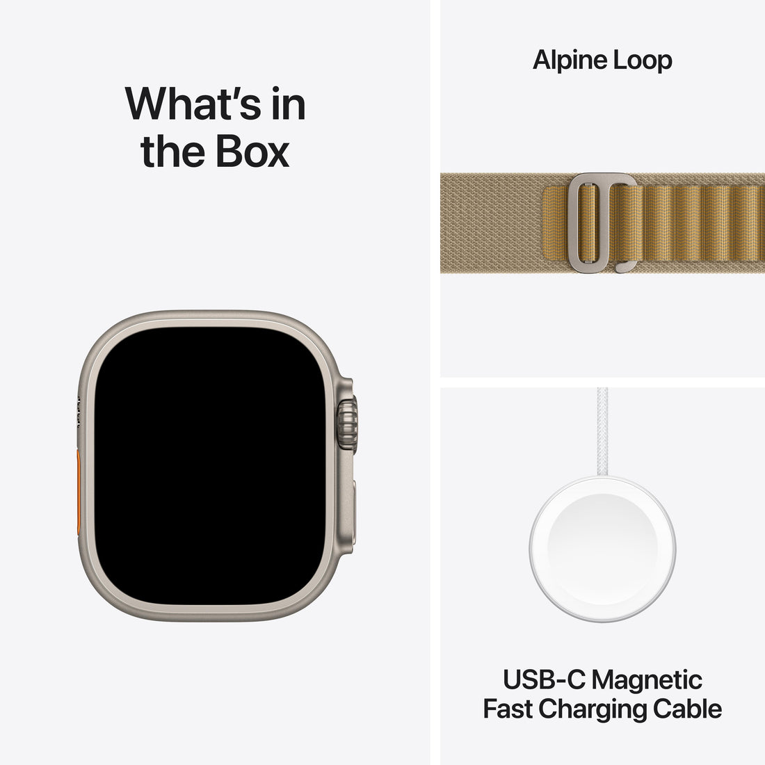 Apple Watch Ultra 2 Natural Titanium Case with Tan Alpine Loop