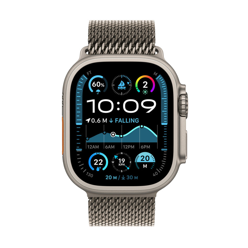 Apple Watch Ultra 2 Natural Titanium Case with Natural Titanium Milanese Loop