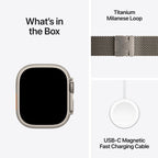Apple Watch Ultra 2 Natural Titanium Case with Natural Titanium Milanese Loop