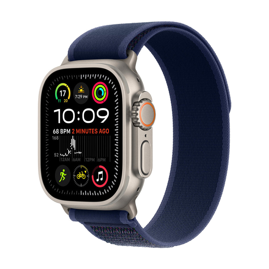 Apple Watch Ultra 2 Natural Titanium Case with Blue Trail Loop