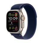 Apple Watch Ultra 2 Natural Titanium Case with Blue Trail Loop